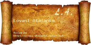 Lovasi Atalanta névjegykártya